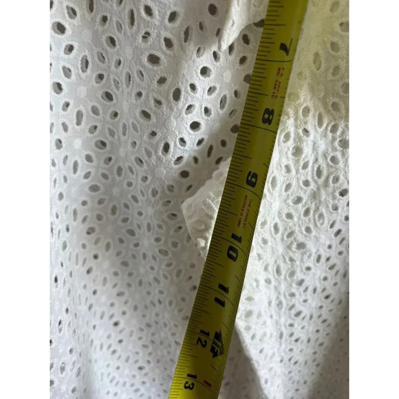 Victoria Secret Womens Strapless Belted Eyelet One Piece Jumpsuit White Sz S - Picture 6 of 9